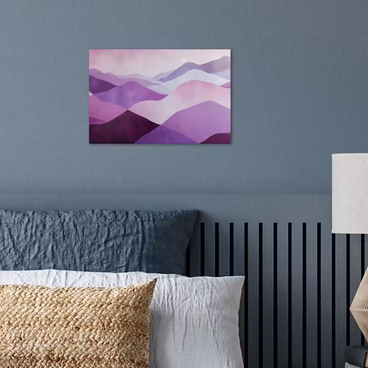 Poster - Abstract - Heuvels - Landschap - Paars — 3