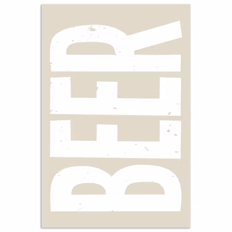 Poster - Beer - Japandi - Beige - Decoratie — 1