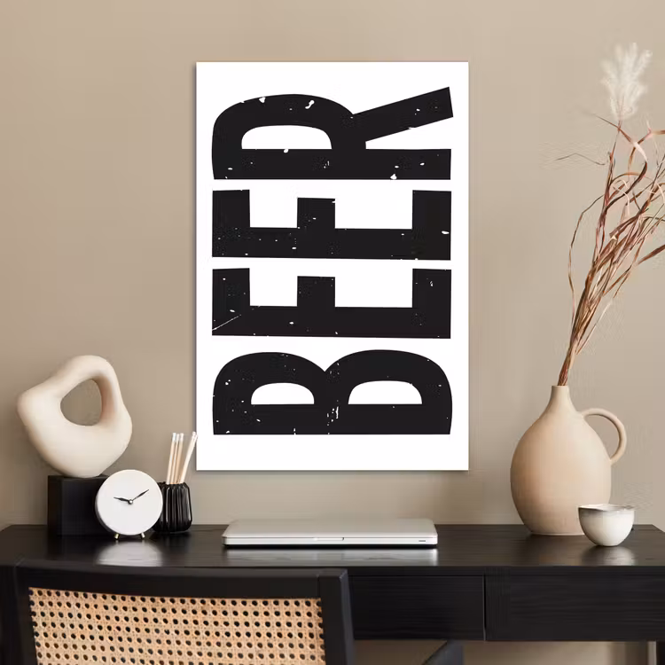 Poster - Bier - Japandi - Decoratie - Zwart — 2