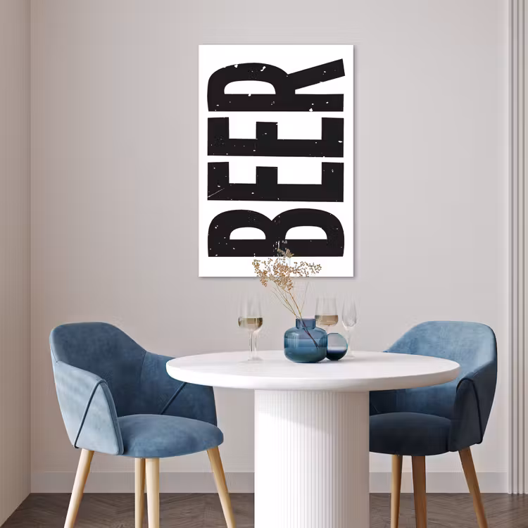 Poster - Bier - Japandi - Decoratie - Zwart — 4