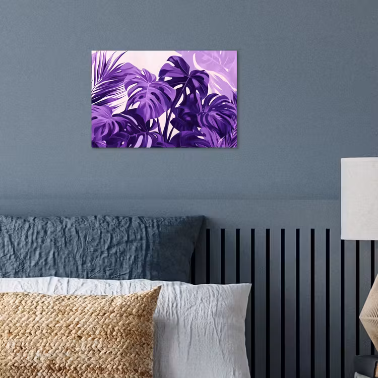 Poster - Bladeren - Paars - Tropisch - Abstract — 3