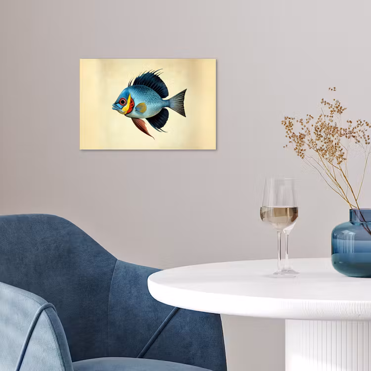 Poster - Blauw - Kieuwen - Vis - Illustratie — 4