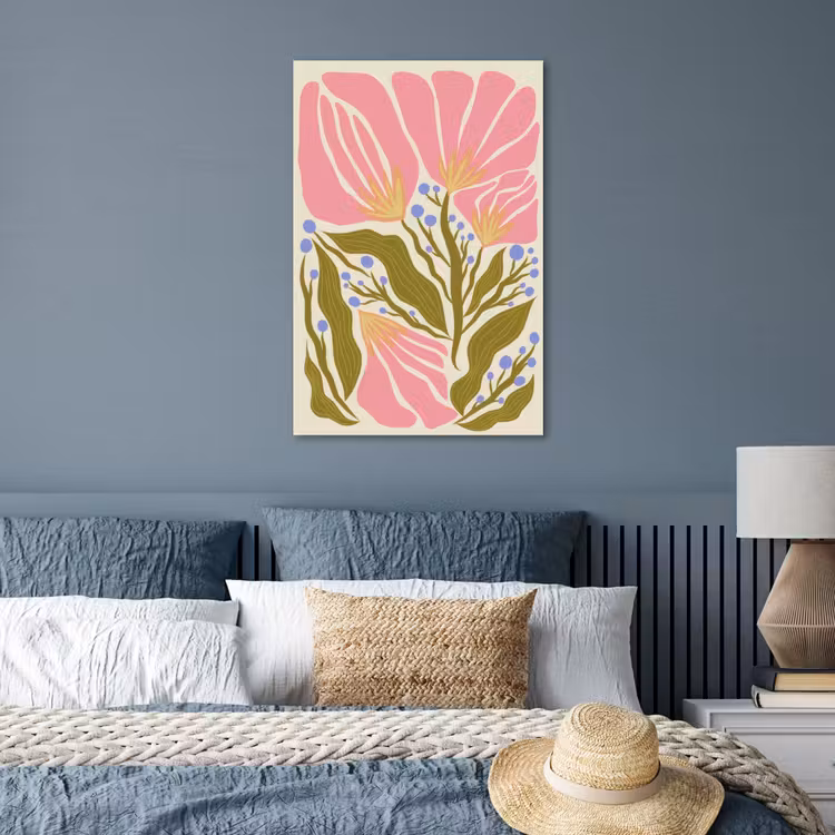 Poster - Bloemen - Bladeren - Abstract - Roze — 3