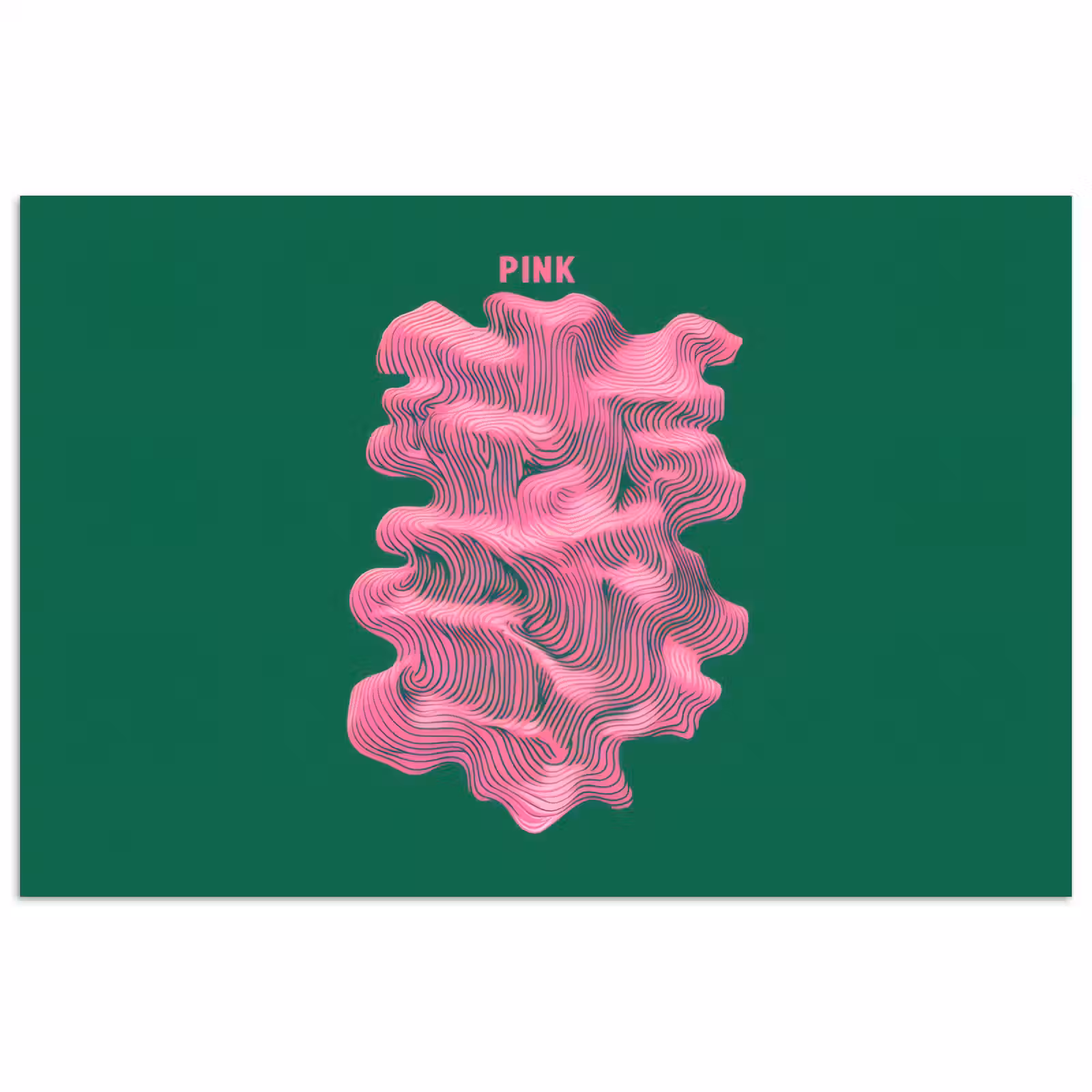Poster - Abstract - Pink - Lijnen - Groen — 1