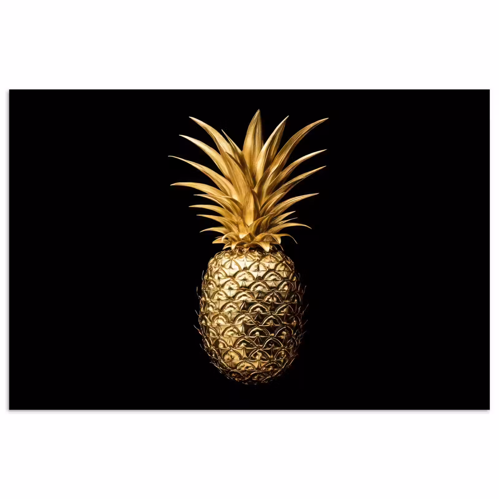 Poster - Ananas - Zwart - Goud - Luxe — 1