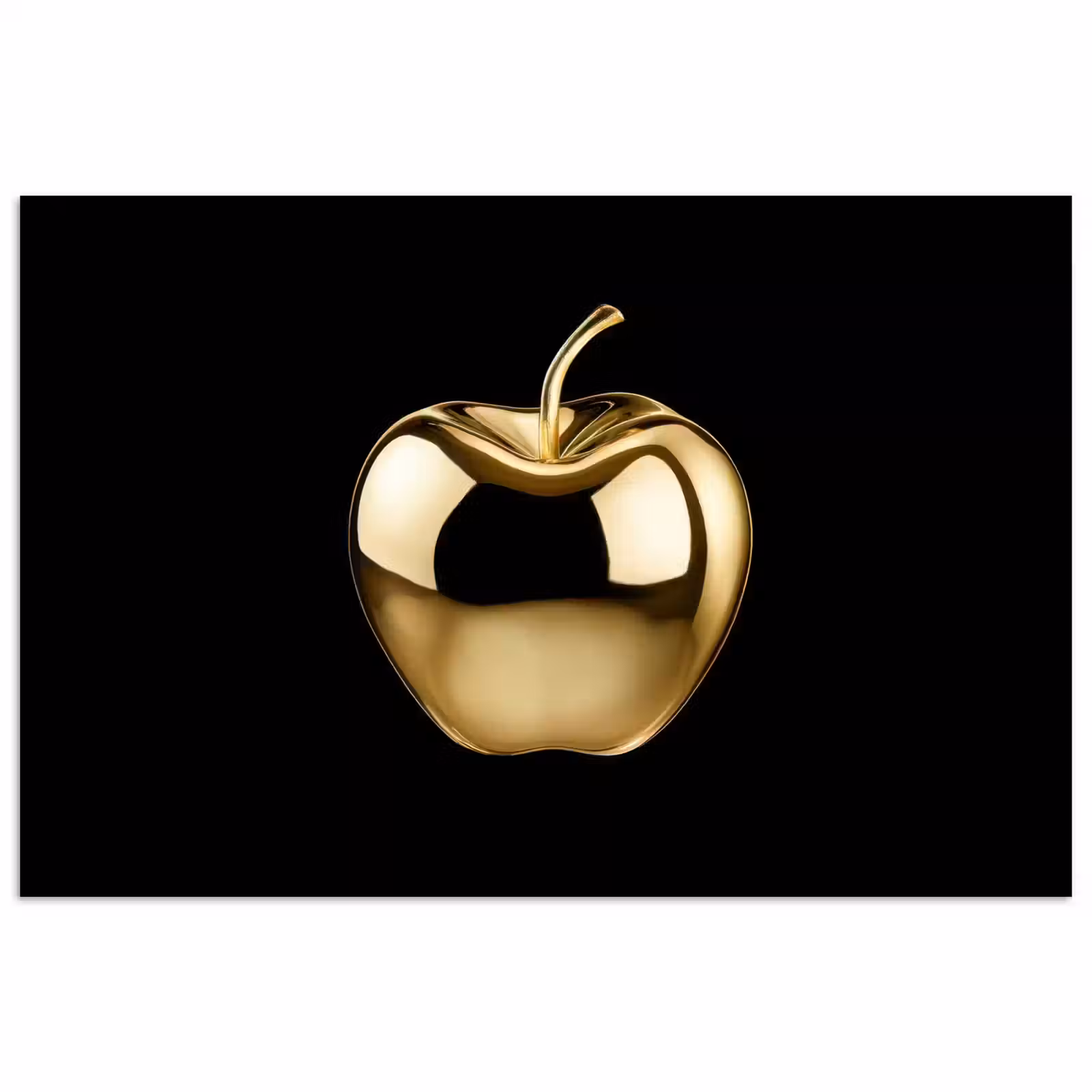 Poster - Appel - Goud - Chrome - Zwart — 1