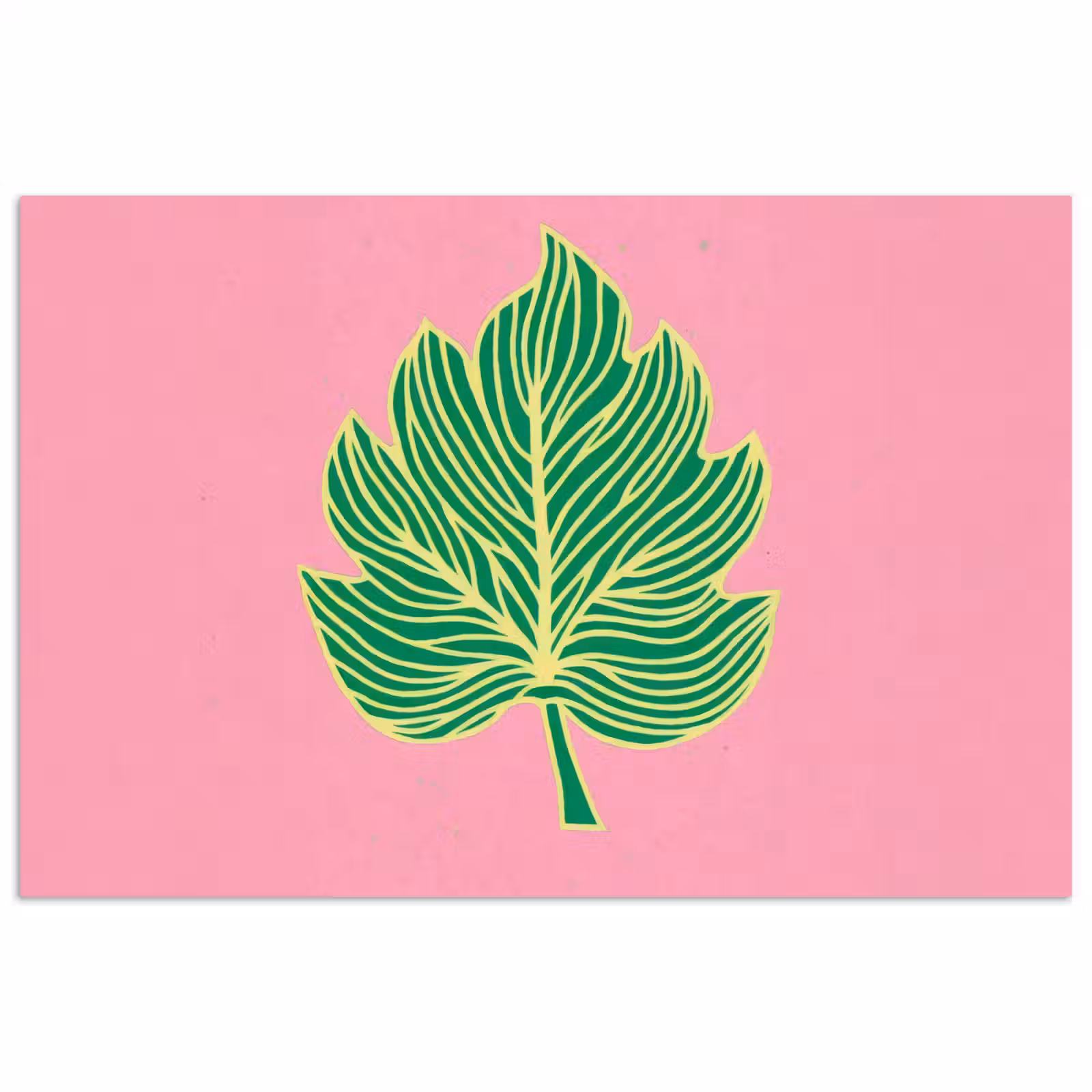 Poster - Blad - Groen - Illustratie - Minimalistisch — 1