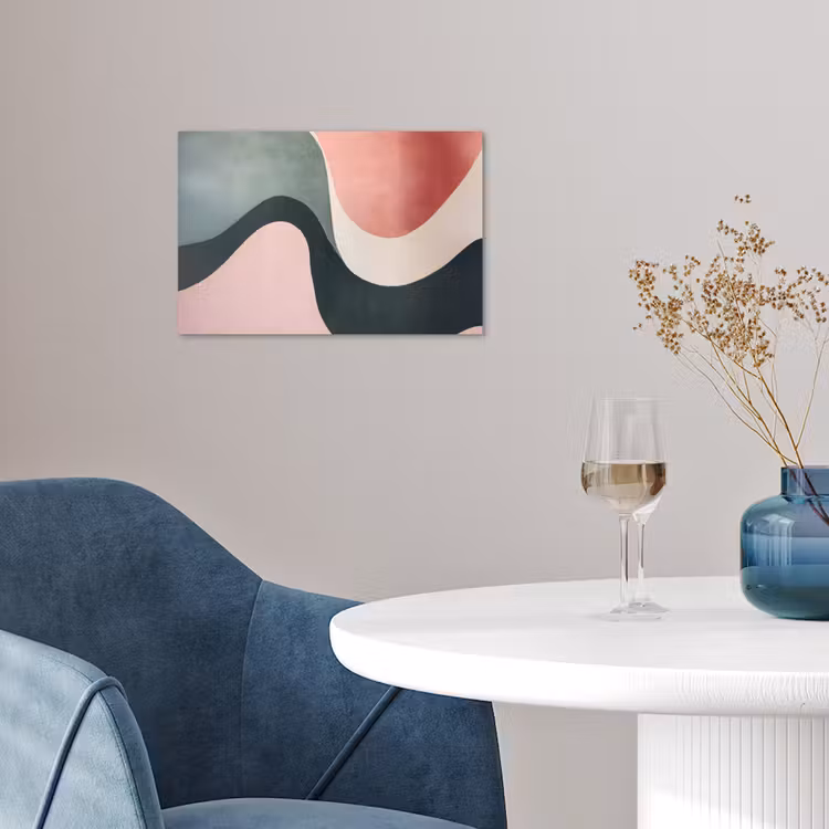 Poster - Abstract - Golven - Sierlijk - Roze — 4