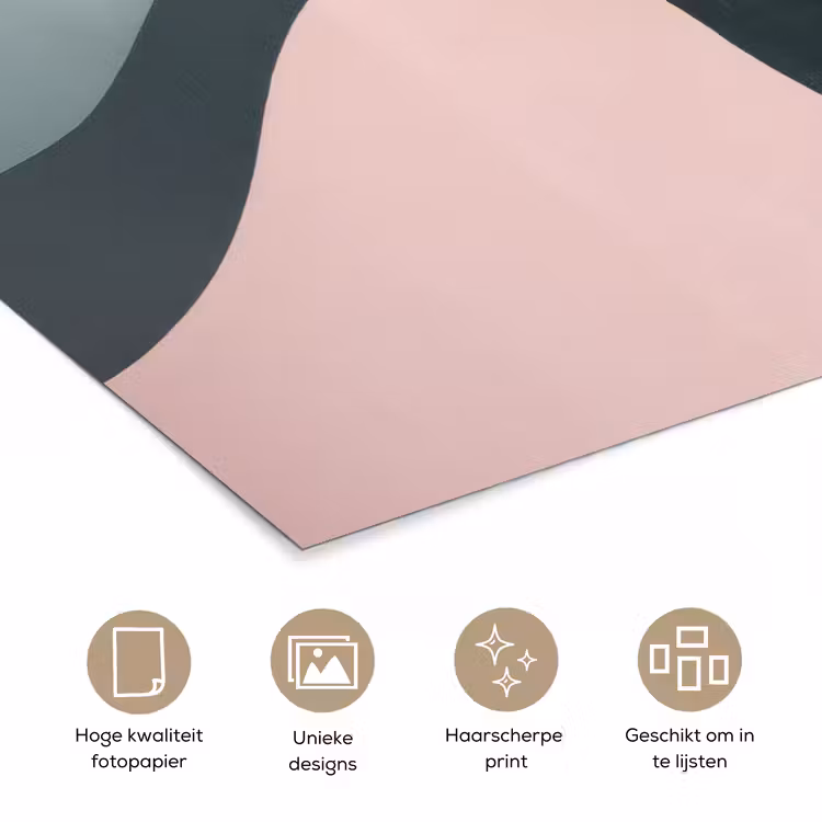 Poster - Abstract - Golven - Sierlijk - Roze — 5