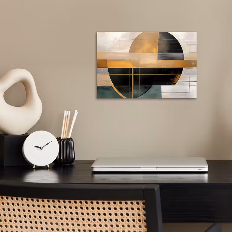 Poster - Abstract - Goud - Brons - Groen - Vormen - Modern — 2