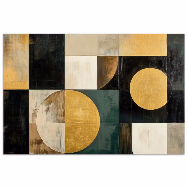 Poster - Abstract - Goud - Brons - Vormen - Geometrisch — 1