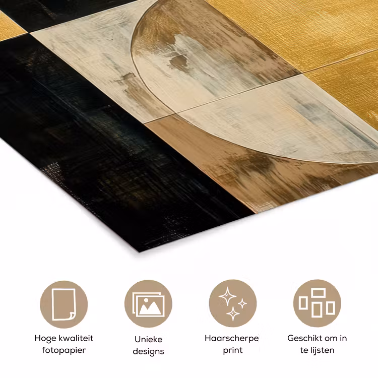 Poster - Abstract - Goud - Brons - Vormen - Geometrisch — 5