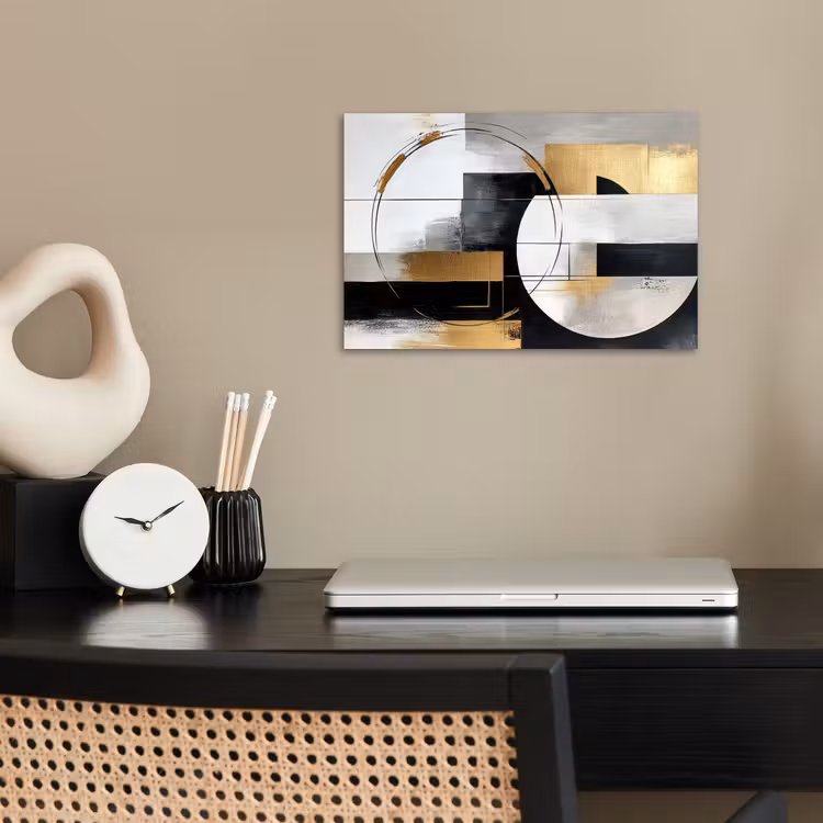 Poster - Abstract - Goud - Zilver - Vormen - Aesthetic — 2