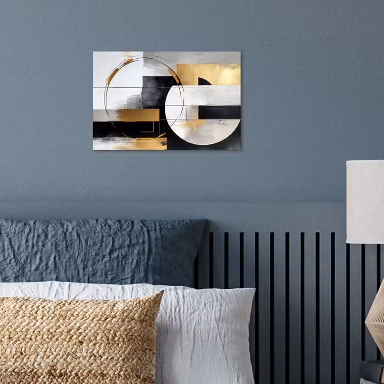 Poster - Abstract - Goud - Zilver - Vormen - Aesthetic — 3