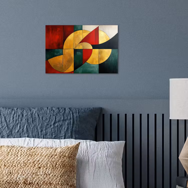 Poster - Abstract - Kerst - Goud - Rood - Groen — 3