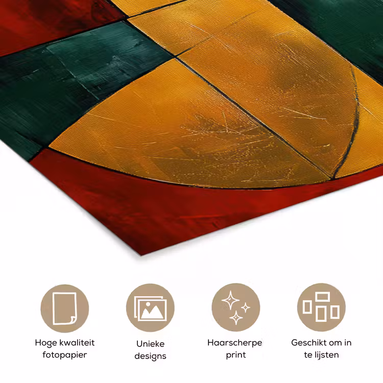 Poster - Abstract - Kerst - Goud - Rood - Groen — 5