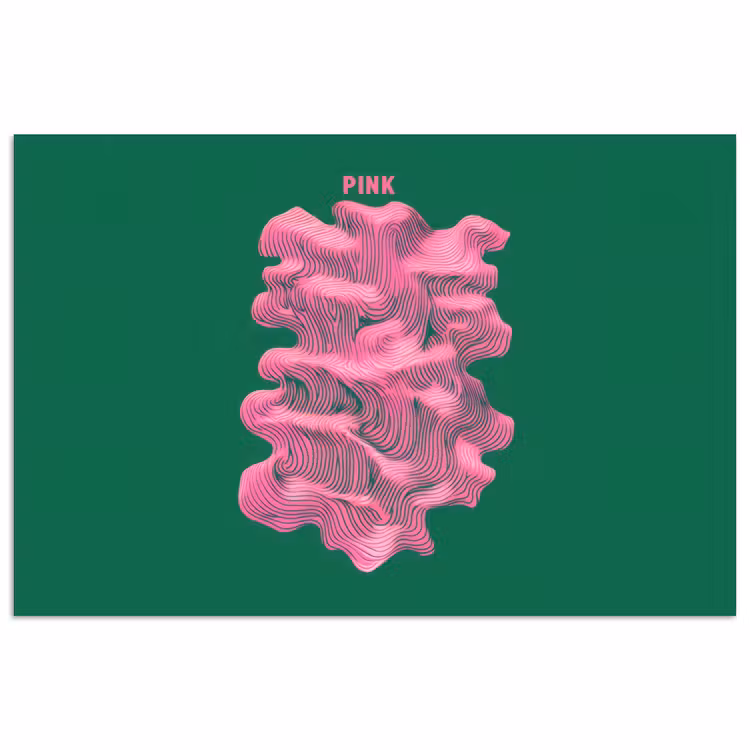 Poster - Abstract - Pink - Lijnen - Groen — 1