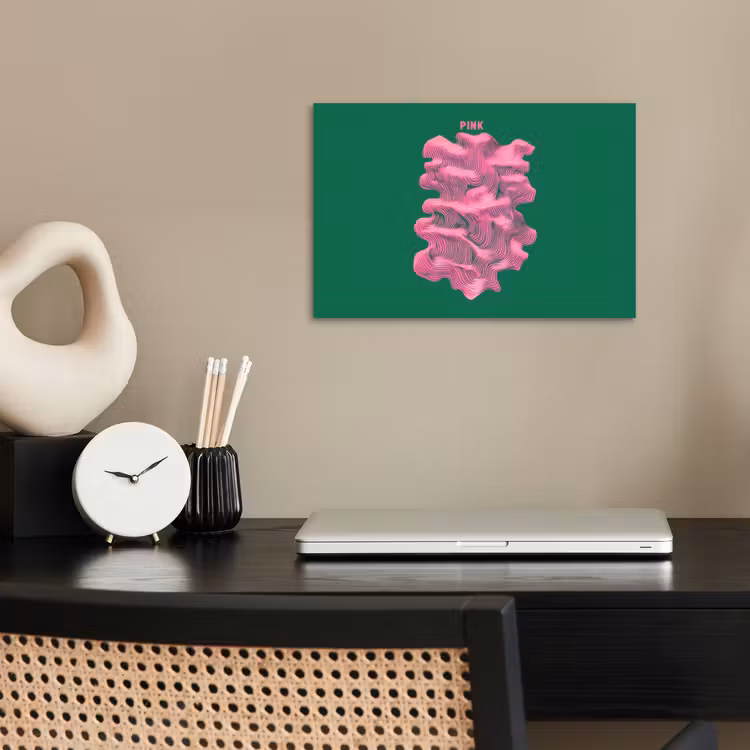 Poster - Abstract - Pink - Lijnen - Groen — 2