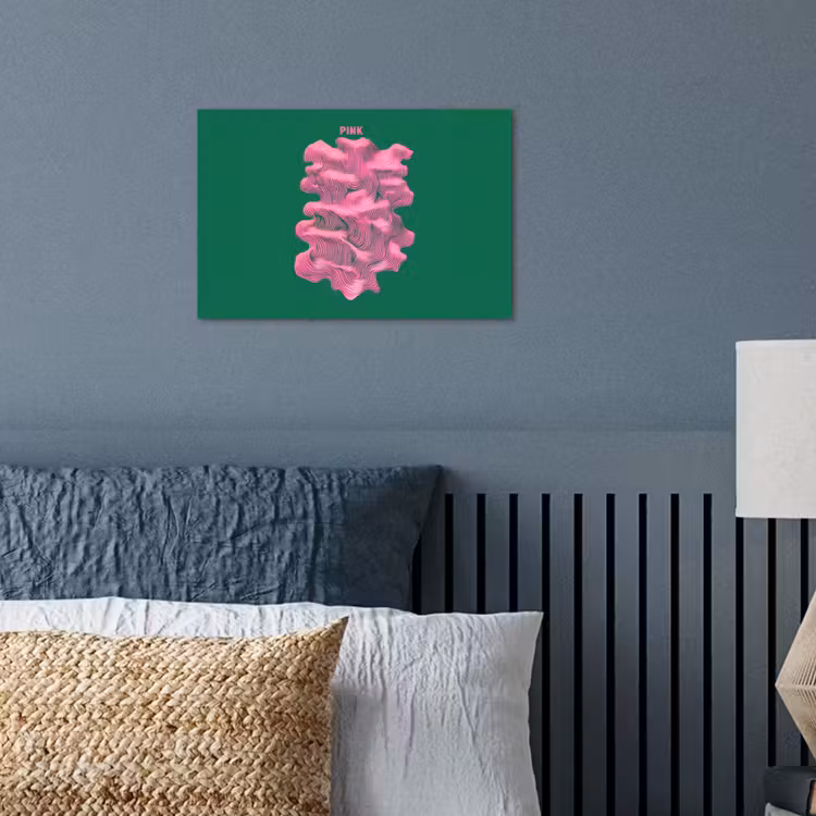 Poster - Abstract - Pink - Lijnen - Groen — 3