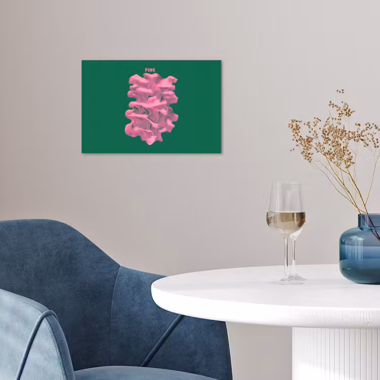 Poster - Abstract - Pink - Lijnen - Groen — 4