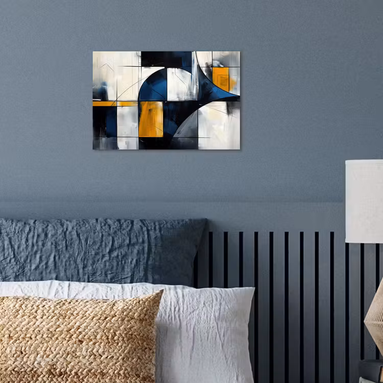 Poster - Abstract - Vormen - Goud - Blauw - Geometrisch — 3