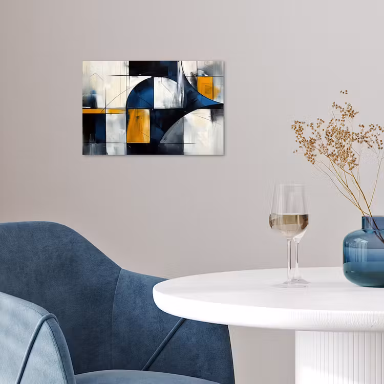 Poster - Abstract - Vormen - Goud - Blauw - Geometrisch — 4