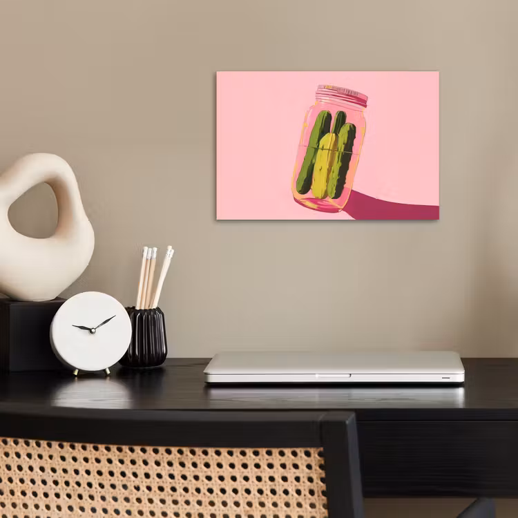 Poster - Augurken - Pot - Schaduw - Roze — 2
