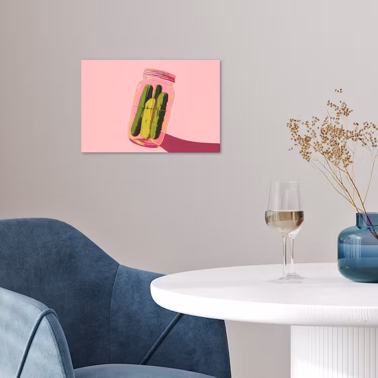 Poster - Augurken - Pot - Schaduw - Roze — 4