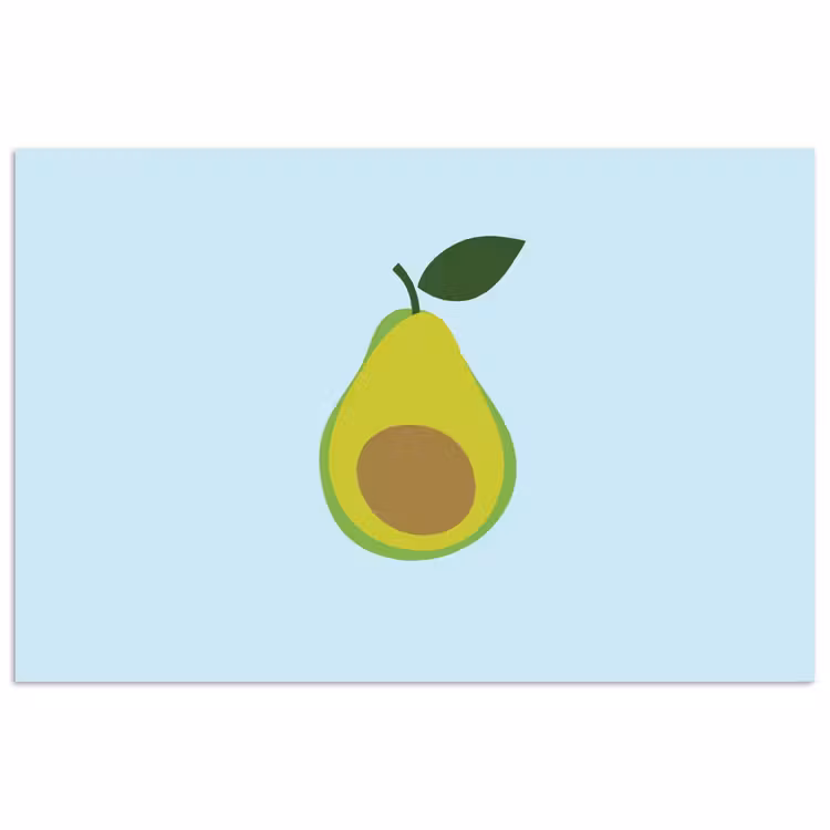 Poster - Avocado - Illustratie - Groene - Vrucht — 1