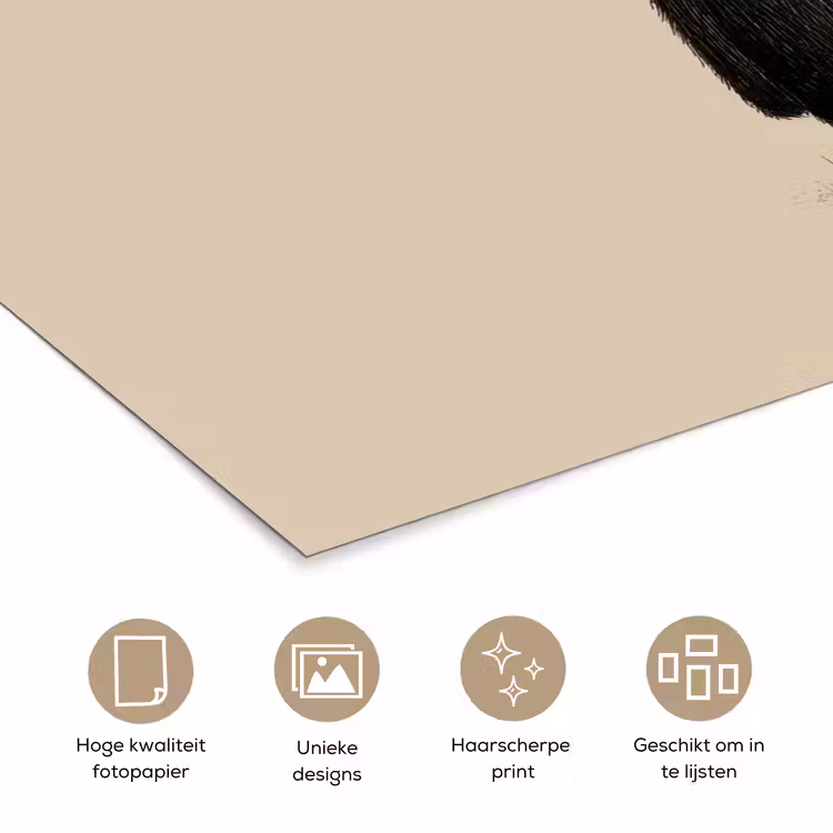 Poster - Beer - Donkerbruin - Minimalistisch — 5