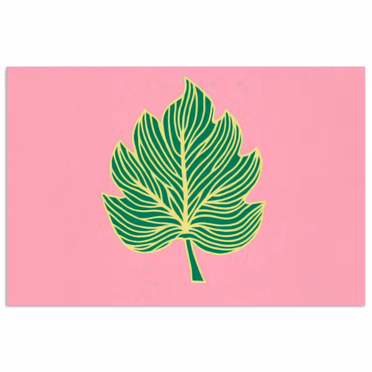 Poster - Blad - Groen - Illustratie - Minimalistisch — 1