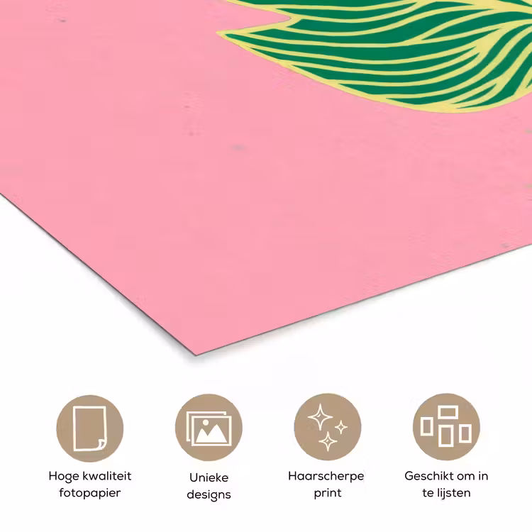 Poster - Blad - Groen - Illustratie - Minimalistisch — 5