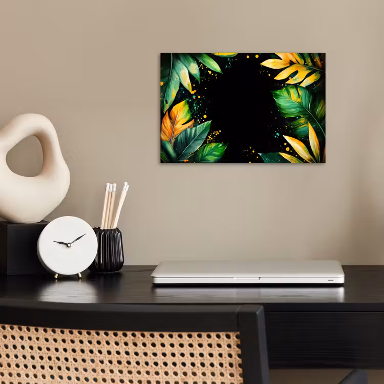 Poster - Bladeren - Groen - Geel - Verf - Jungle — 2