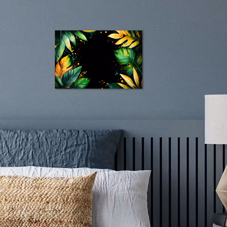 Poster - Bladeren - Groen - Geel - Verf - Jungle — 3