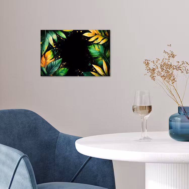 Poster - Bladeren - Groen - Geel - Verf - Jungle — 4