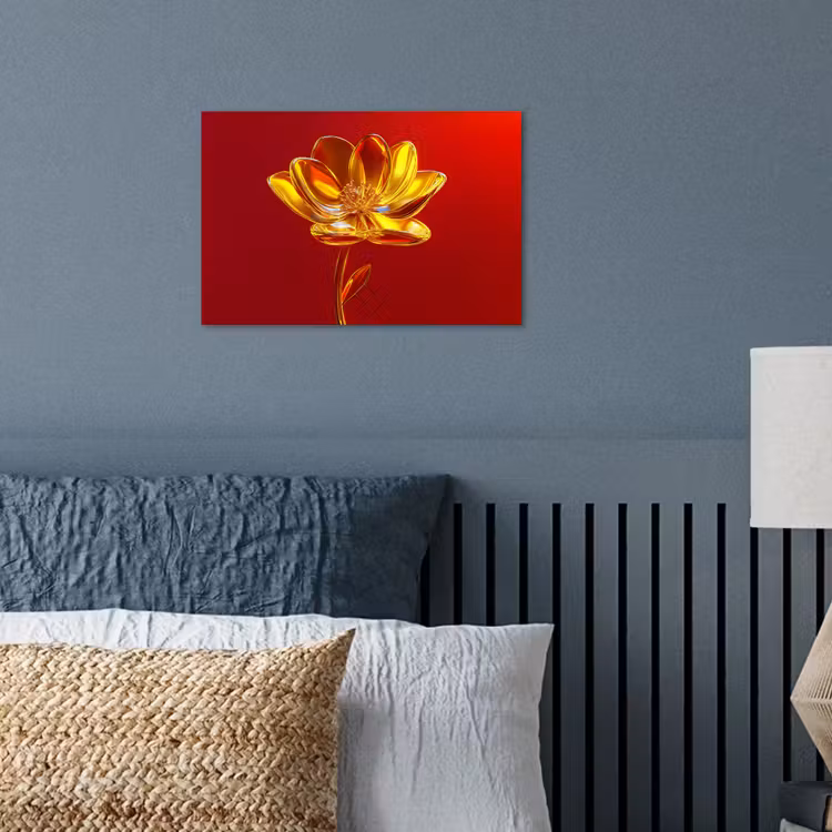 Poster - Bloem - Goud - Glazen — 3