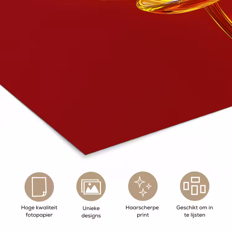 Poster - Bloem - Goud - Glazen — 5