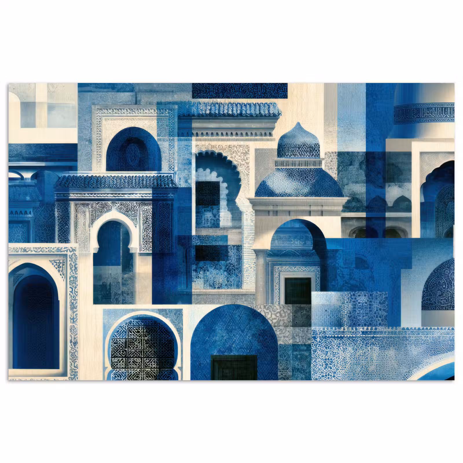 Poster - Abstract - Islamitisch - Blauw - Wit — 1