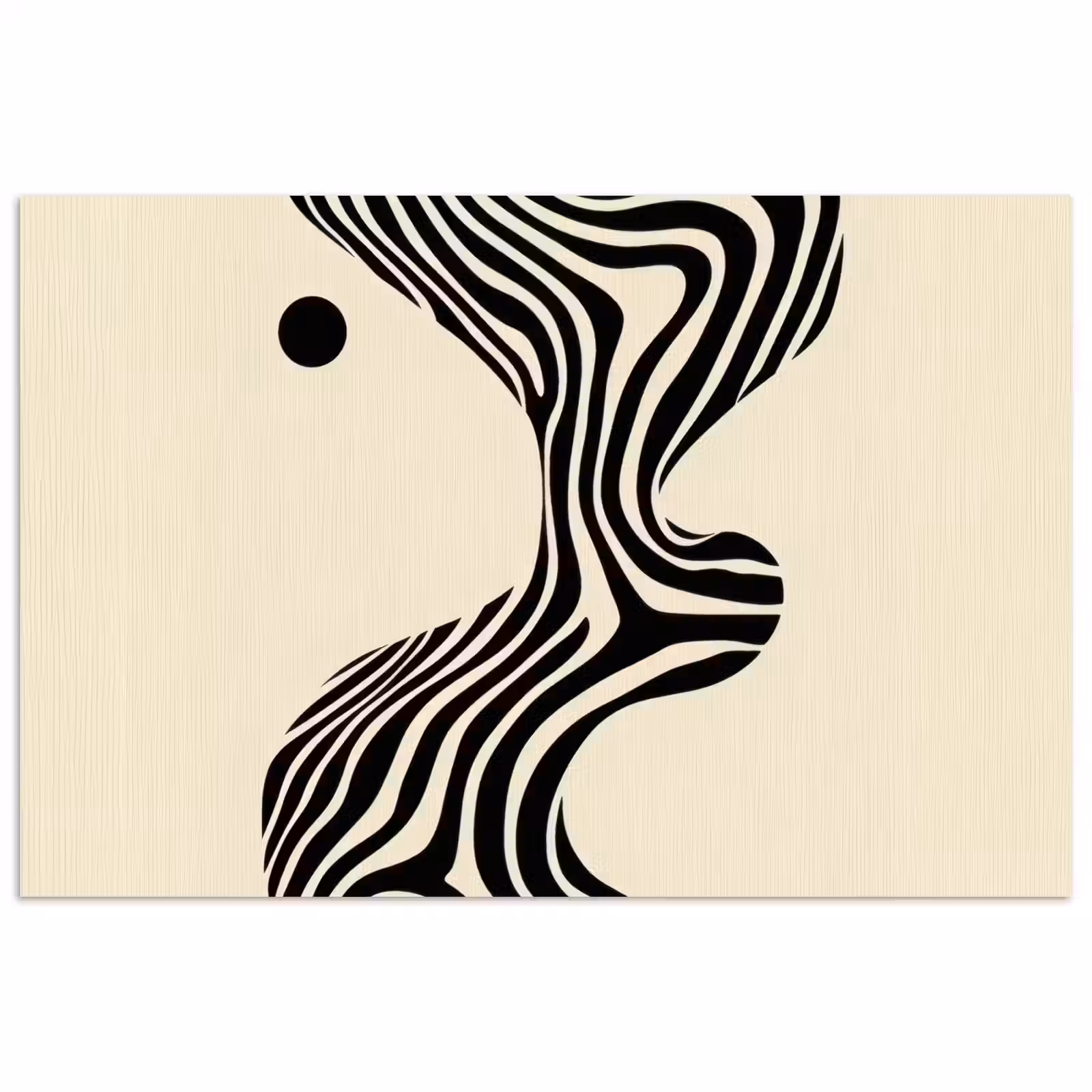 Poster - Beige - Lijnen - Golvend - Abstract — 1