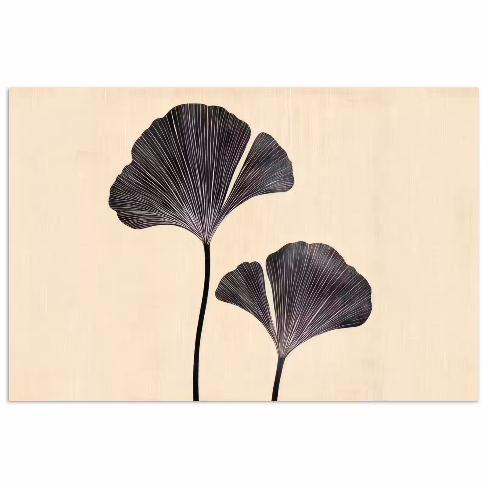 Poster - Bladeren - Minimalistisch - Zwart — 1