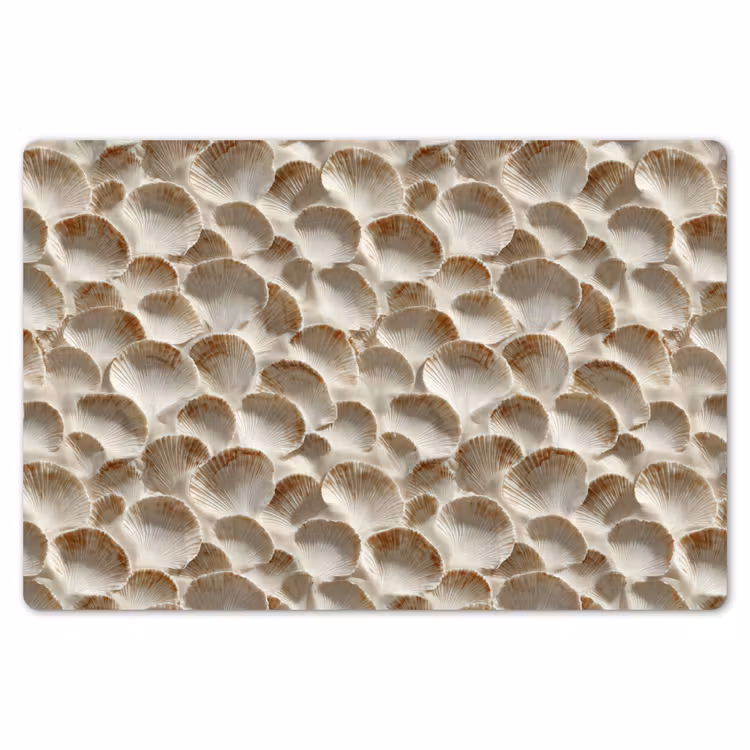 Placemat - 6 stuks - Schelpen - Waaiervorm - Wit — 7
