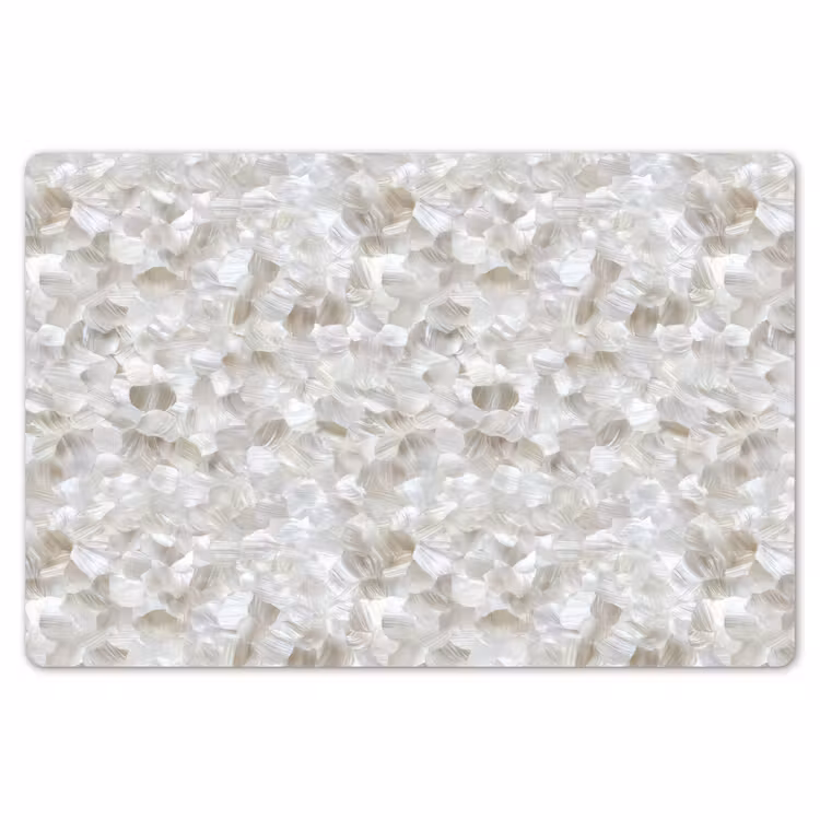 Placemat - 6 stuks - Wit - Penseelstreken - Reliëfeffect — 7