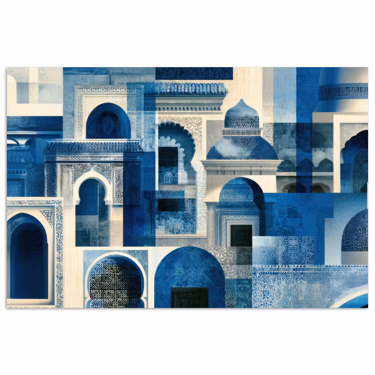 Poster - Abstract - Islamitisch - Blauw - Wit — 1