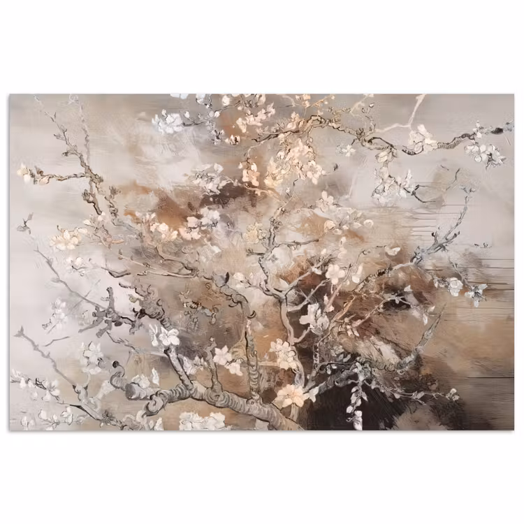 Poster - Amandelbloesem - Kunst - Van Gogh - Beige - Abstract — 1