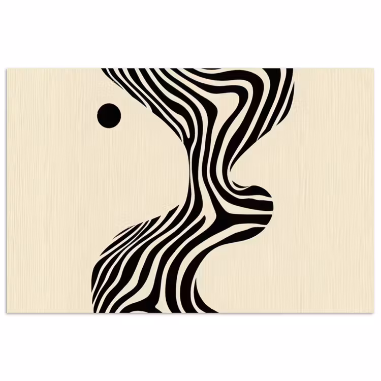Poster - Beige - Lijnen - Golvend - Abstract — 1