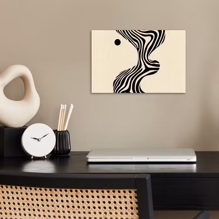 Poster - Beige - Lijnen - Golvend - Abstract — 2