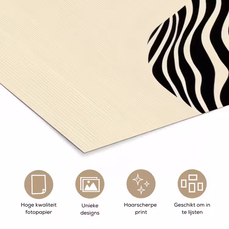 Poster - Beige - Lijnen - Golvend - Abstract — 5