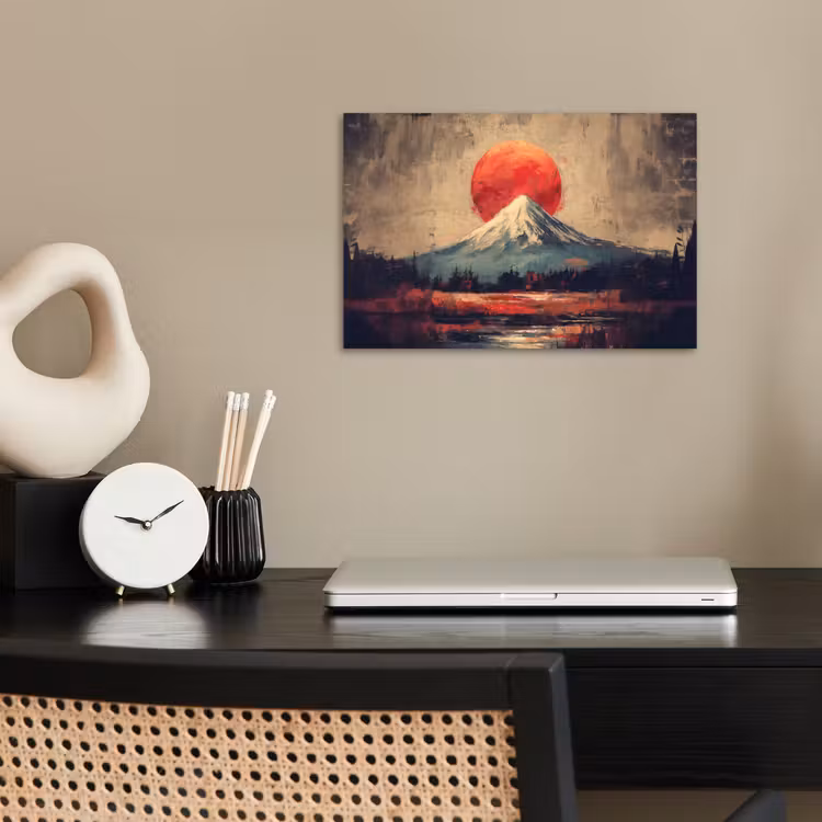 Poster - Bergtop - Sneeuw - Zon — 2