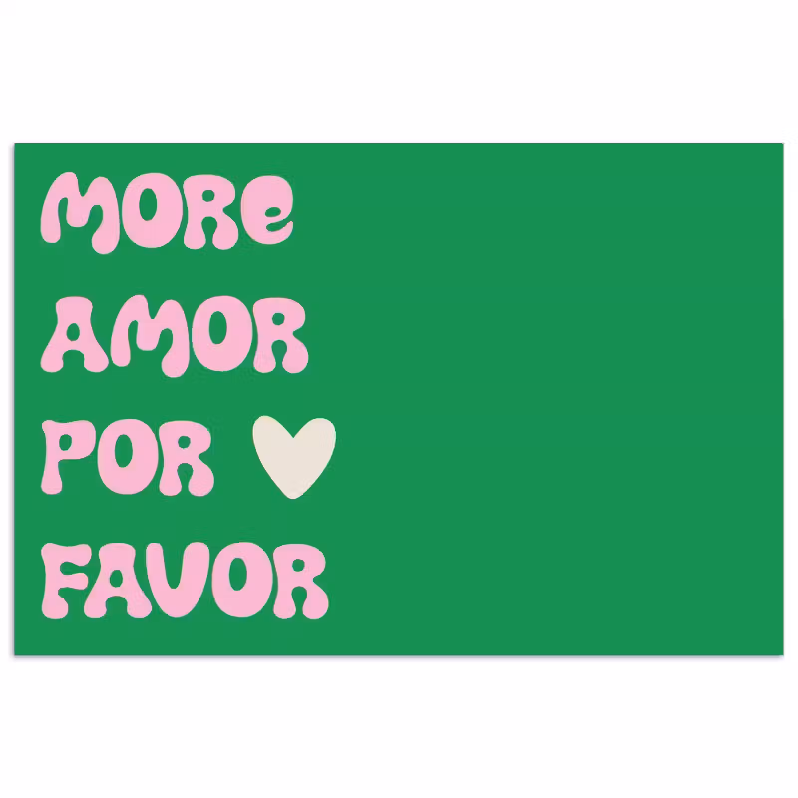 Poster - Amor - Valentijn - Groen - Tekst — 1