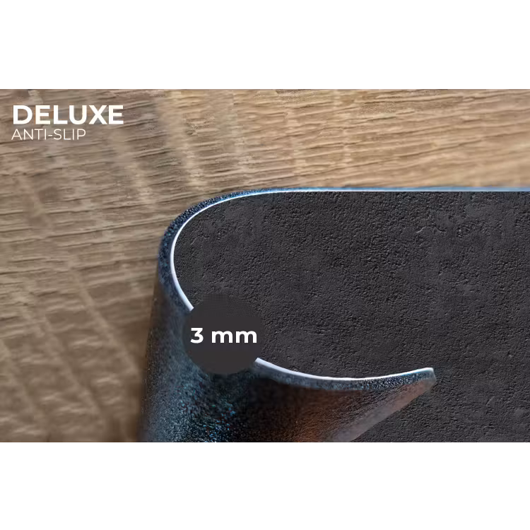 Placemat - 6 stuks - Donkergrijs - Asfaltstructuur - Ruw — 4